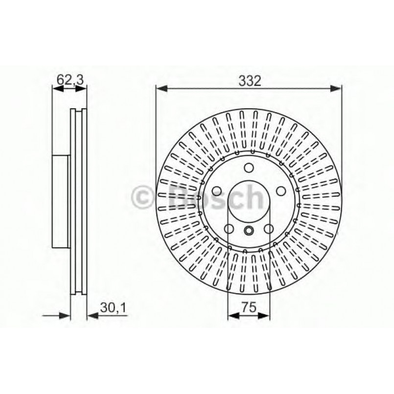 0986479624 BOSCH Гальмівний диск BD1469 — фото товара