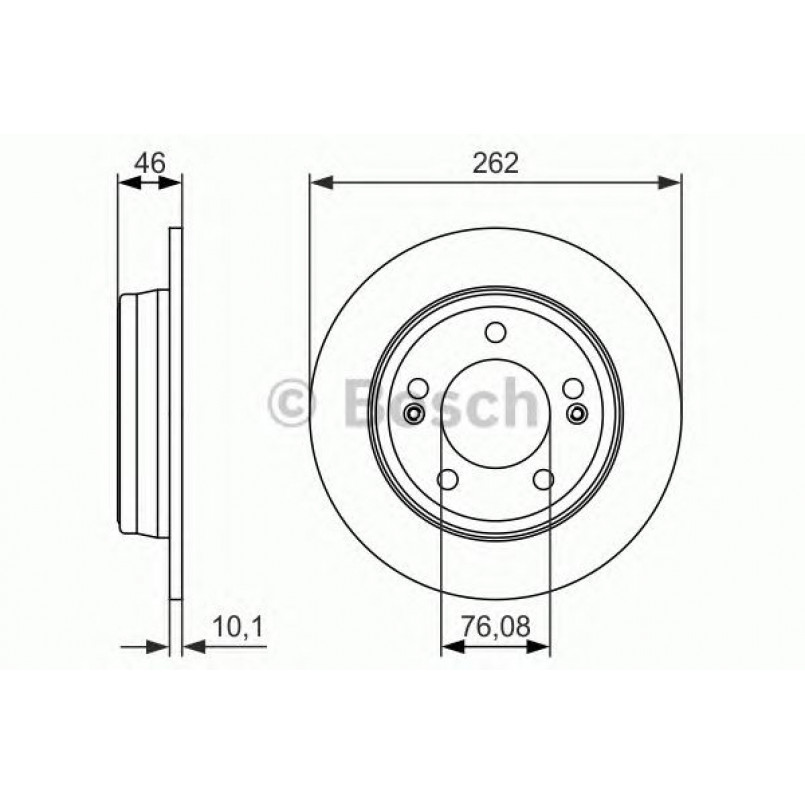 0986479052 BOSCH Гальмівний диск BD1638 — фото товара