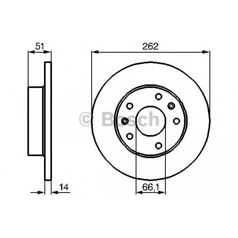 0986478991 BOSCH Гальмівний диск BD888 — фото товара