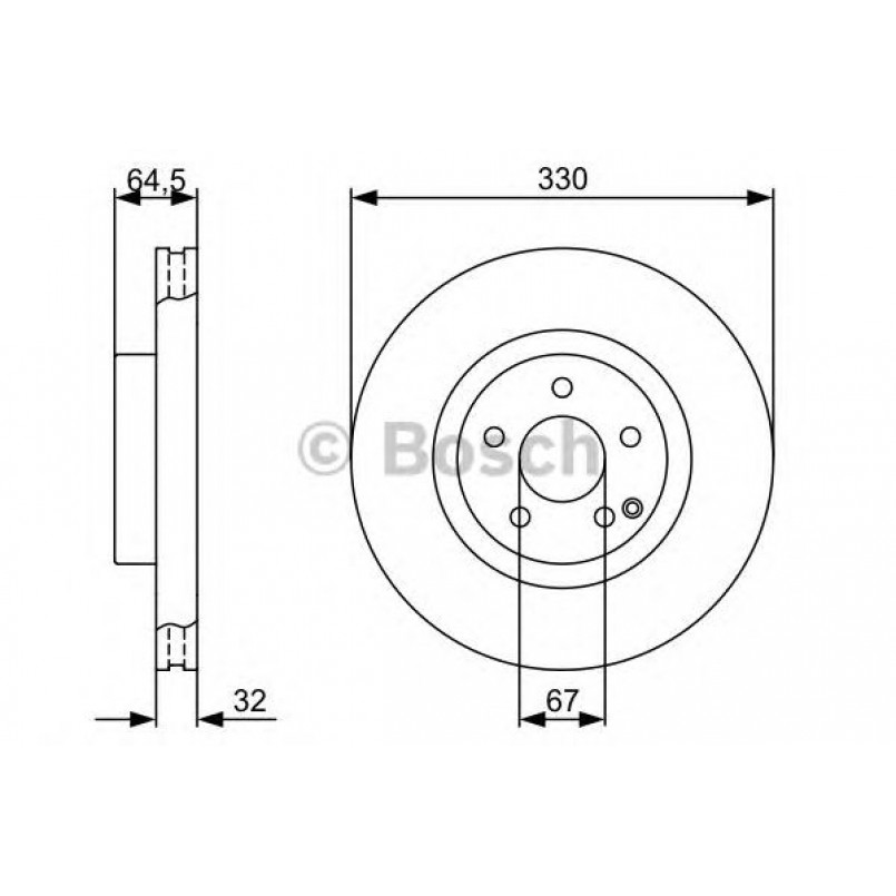 0986479332 BOSCH Гальмівний диск BD1228 — фото товара №1