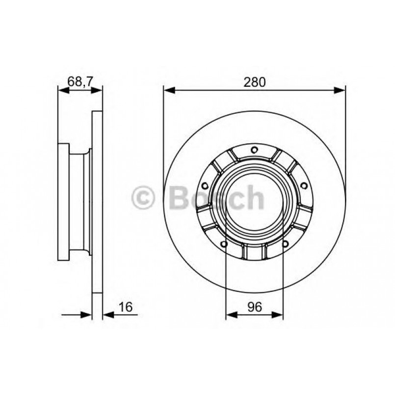 0986479401 BOSCH Гальмівний диск BD1293 — фото товара №1