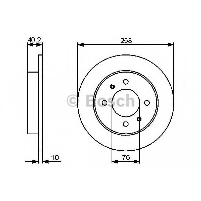 0986479484 BOSCH Гальмівний диск BD1342 — фото товара