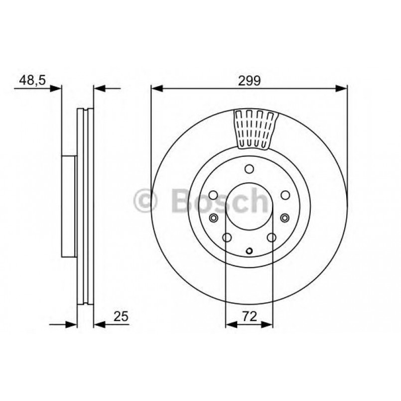 0986479542 BOSCH Гальмівний диск — фото товара