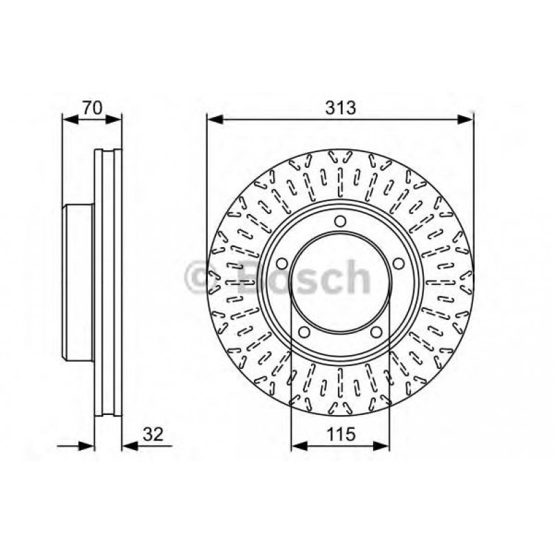0986479567 BOSCH Гальмівний диск BD1410 — фото товара