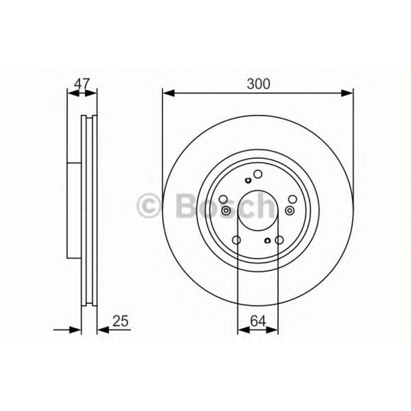 0986479R24 BOSCH Гальмівний диск — фото товара