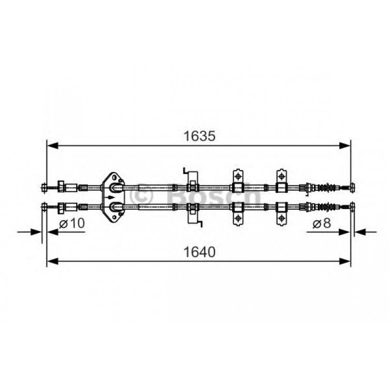 1987482054 BOSCH Трос ручного гальма — фото товара