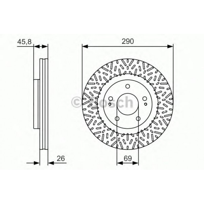 0986479527 BOSCH Гальмівний диск BD1661 — фото товара