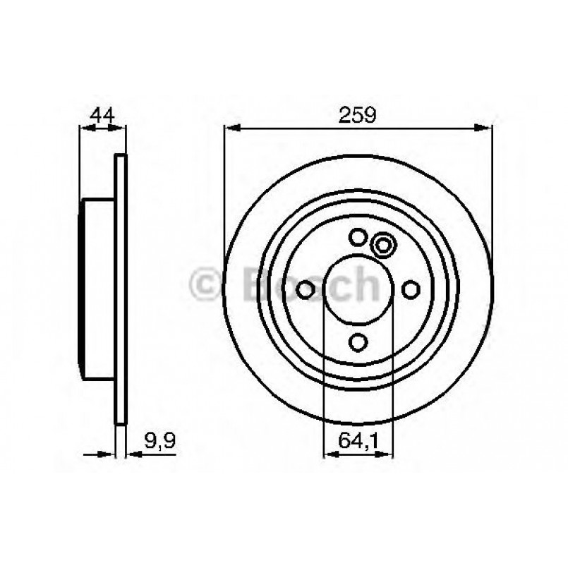 0986478601 BOSCH Гальмівний диск BD520 — фото товара №1
