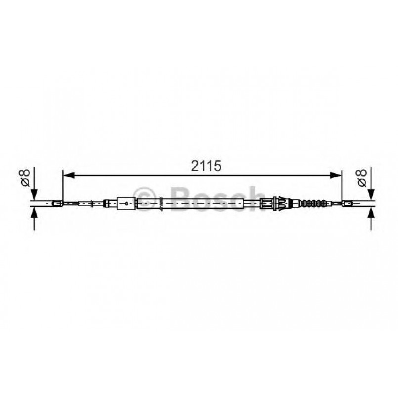 1987477775 BOSCH Трос ручного гальма — фото товара