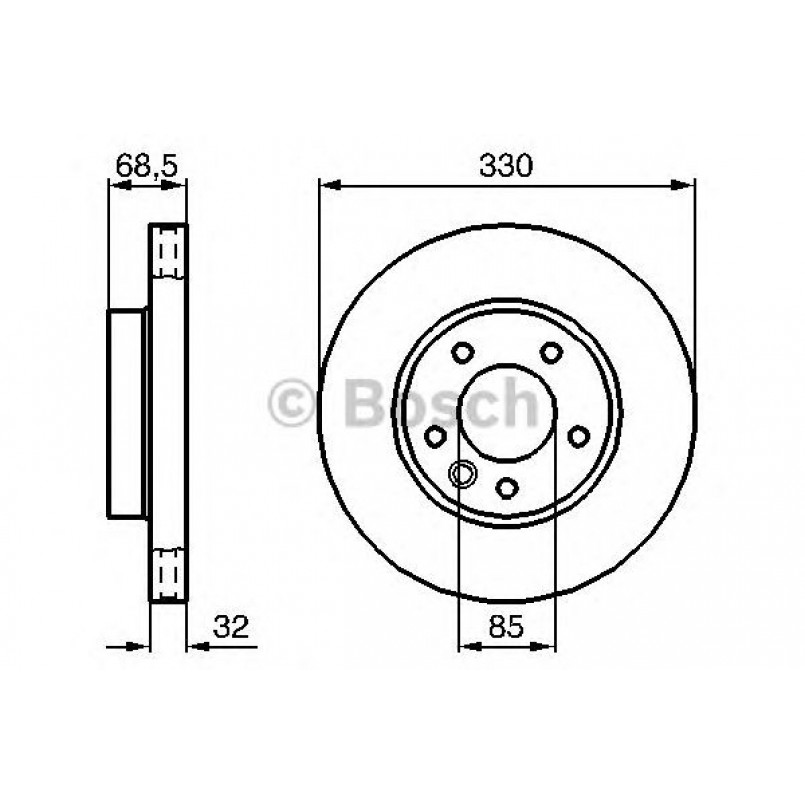 0986479250 BOSCH Гальмівний диск BD1115 — фото товара №1