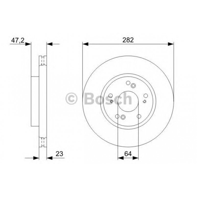 0986479364 BOSCH Гальмівний диск BD1204 — фото товара №1