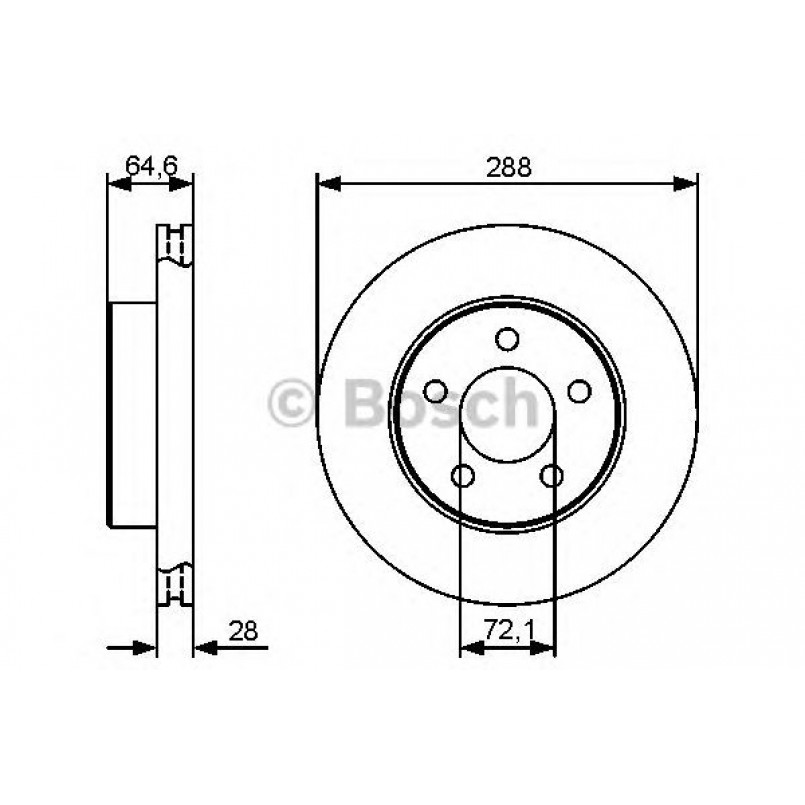 0986479461 BOSCH Гальмівний диск BD1271 — фото товара №1