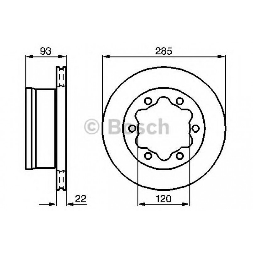 0986478555 BOSCH Гальмівний диск — фото товара №1