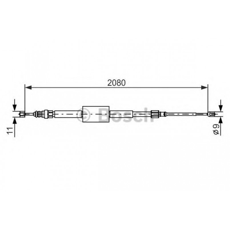 1987477787 BOSCH Трос ручного гальма — фото товара