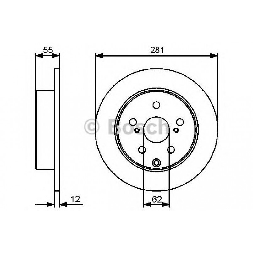 0986479419 BOSCH Гальмівний диск BD1257 — фото товара