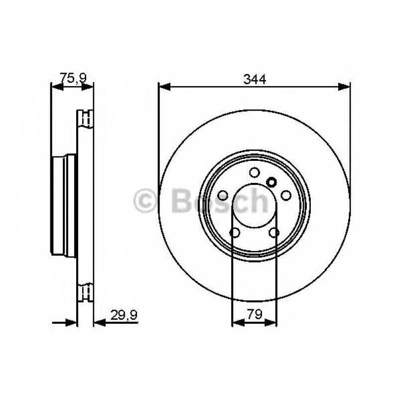 0986479475 BOSCH Гальмівний диск BD1331 — фото товара