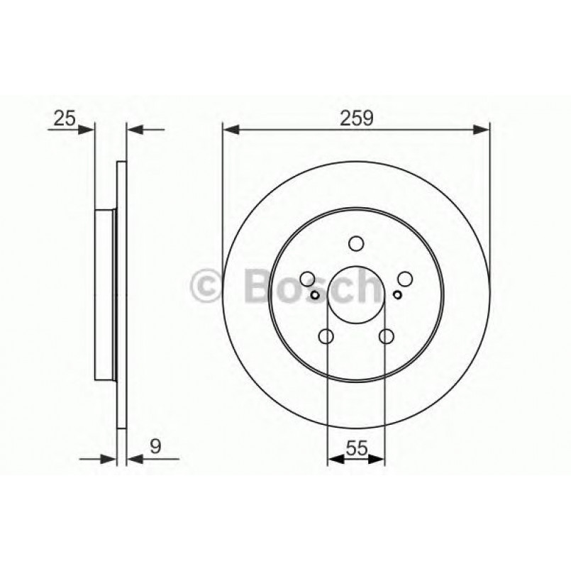 0986479721 BOSCH Гальмівний диск BD1553 — фото товара