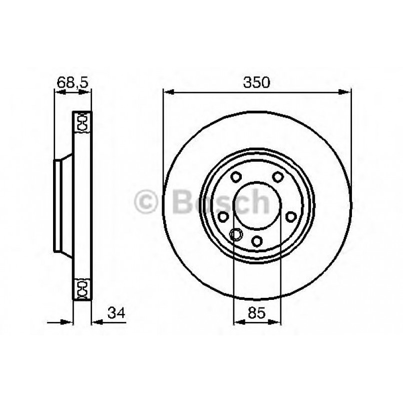 0986479249 BOSCH Гальмівний диск BD1114 — фото товара №1