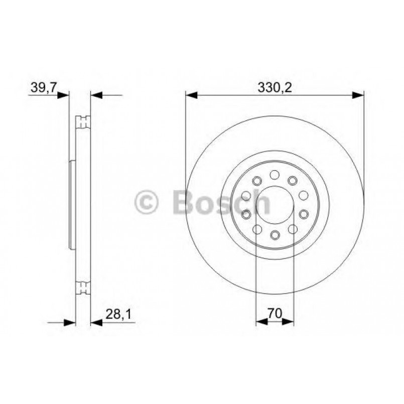 0986479290 BOSCH Гальмівний диск — фото товара №1