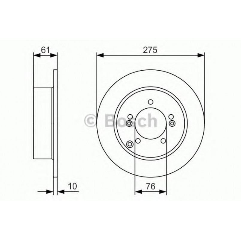 0986479525 BOSCH Гальмівний диск BD1660 — фото товара
