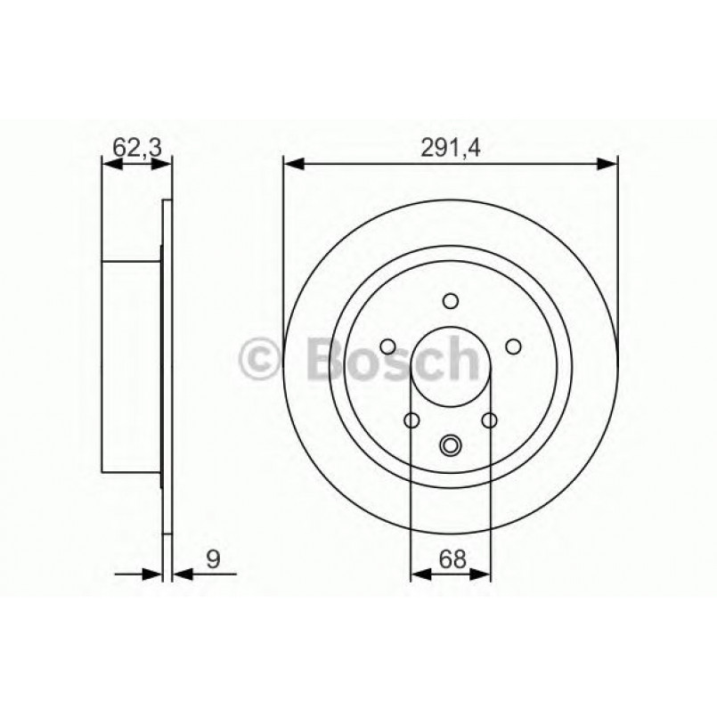 0986479R14 BOSCH Гальмівний диск — фото товара