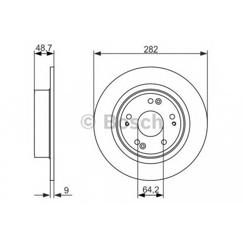 0986479738 BOSCH Гальмівний диск BD1569 — фото товара