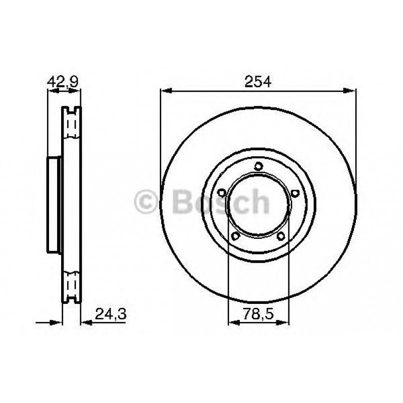 0986478160 BOSCH Гальмівний диск BD136 — фото товара
