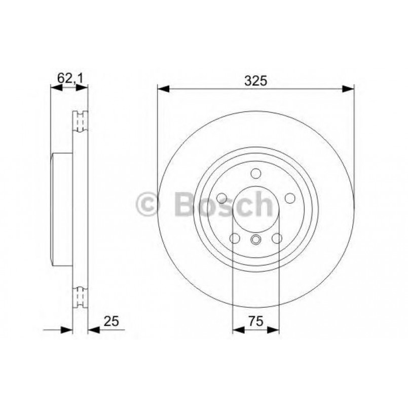 0986479348 BOSCH Гальмівний диск BD1195 — фото товара №1