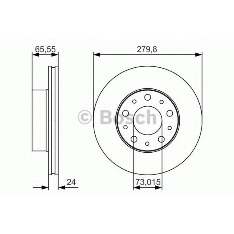 0986479S70 BOSCH Гальмівний диск — фото товара