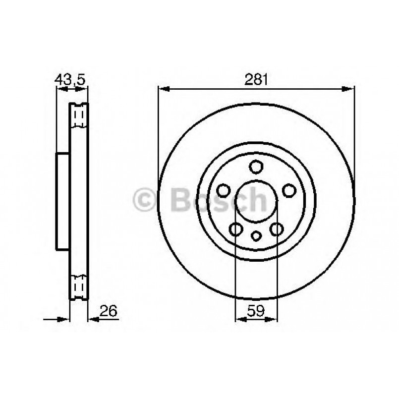 0986478812 BOSCH Гальмівний диск BD715 — фото товара №1