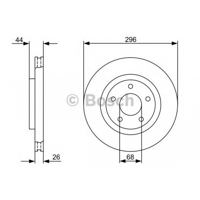 0986479358 BOSCH Гальмівний диск — фото товара №1