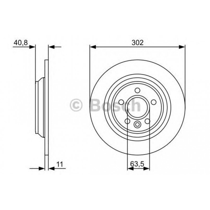 0986479397 BOSCH Гальмівний диск BD1296 — фото товара №1