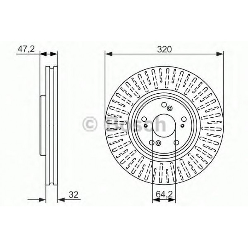 0986479741 BOSCH Гальмівний диск BD1573 — фото товара