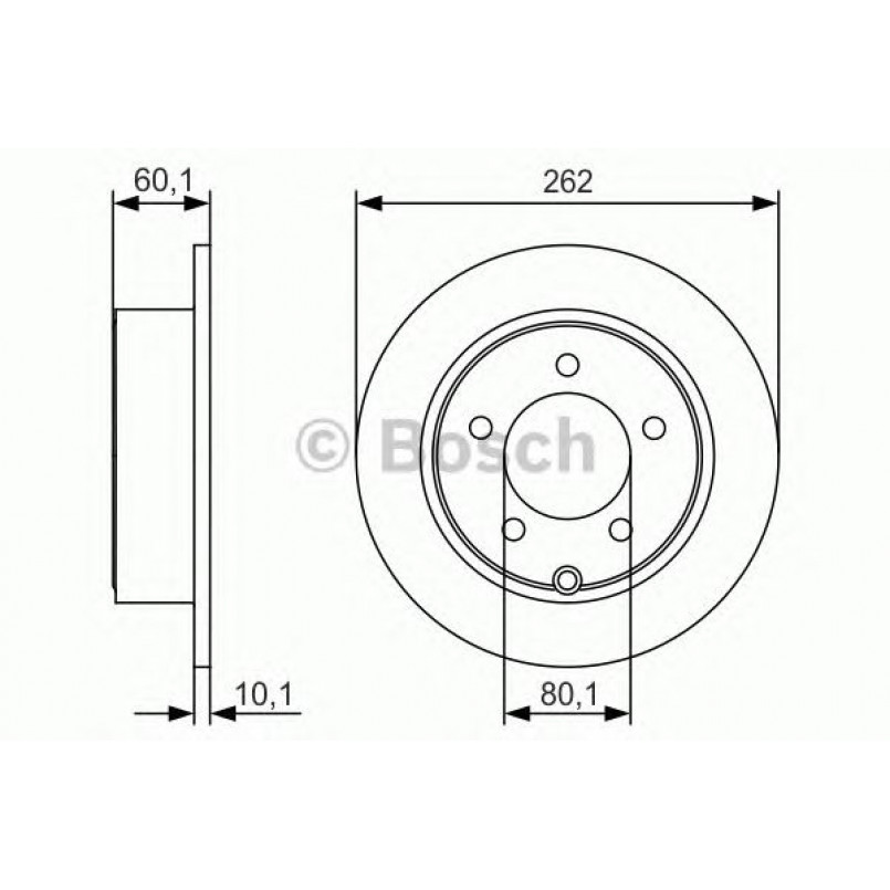 0986479R05 BOSCH Гальмівний диск — фото товара
