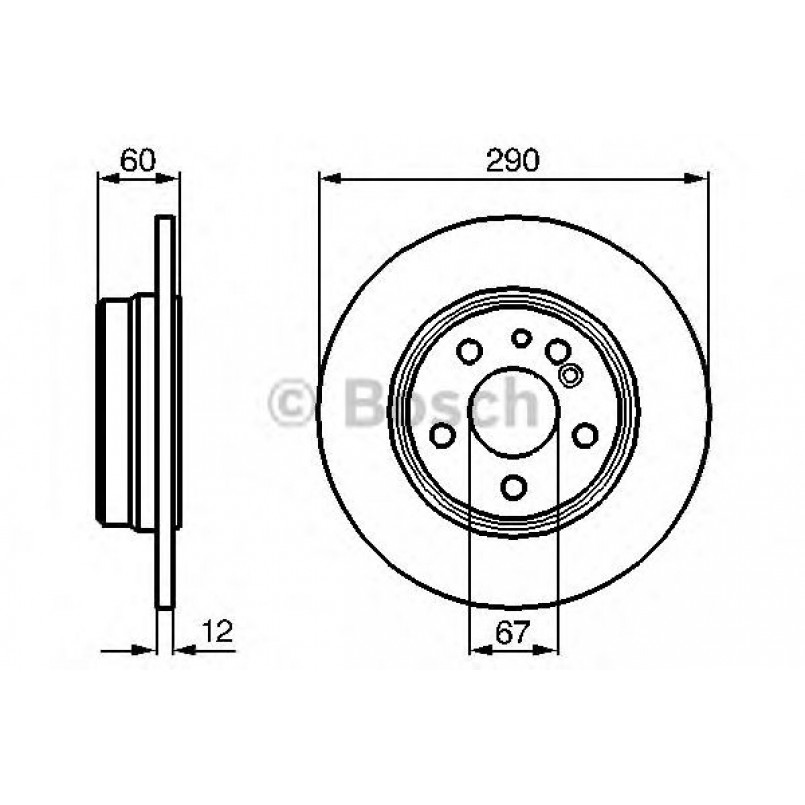 0986478607 BOSCH Гальмівний диск BD526 — фото товара