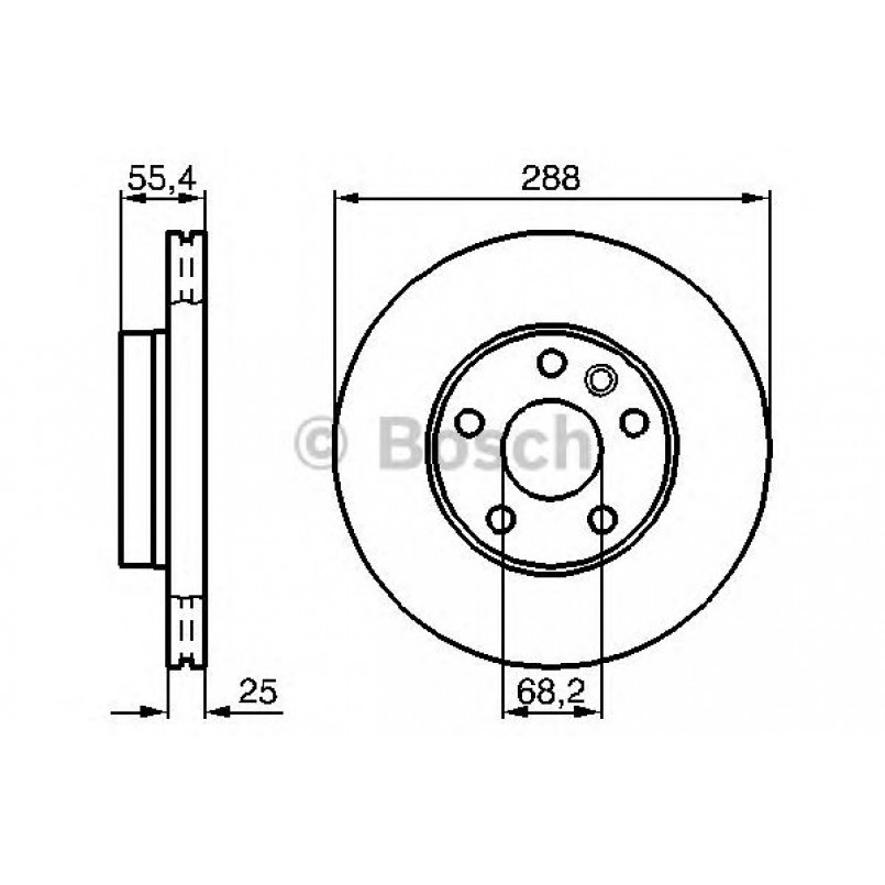 0986478893 BOSCH Гальмівний диск — фото товара №1
