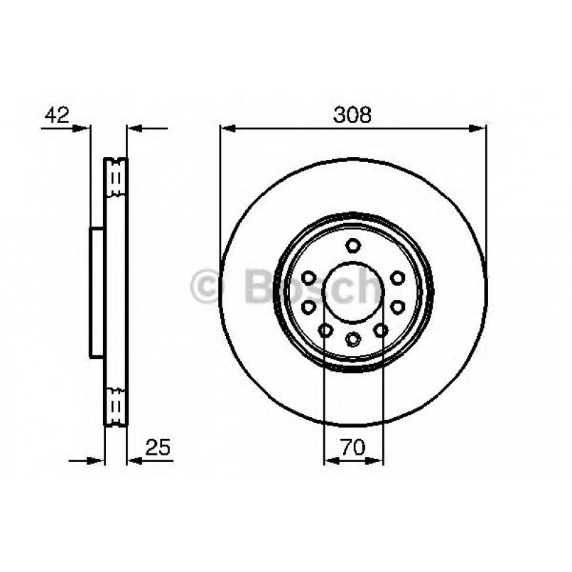 0986479113 BOSCH Гальмівний диск BD1043 — фото товара №1