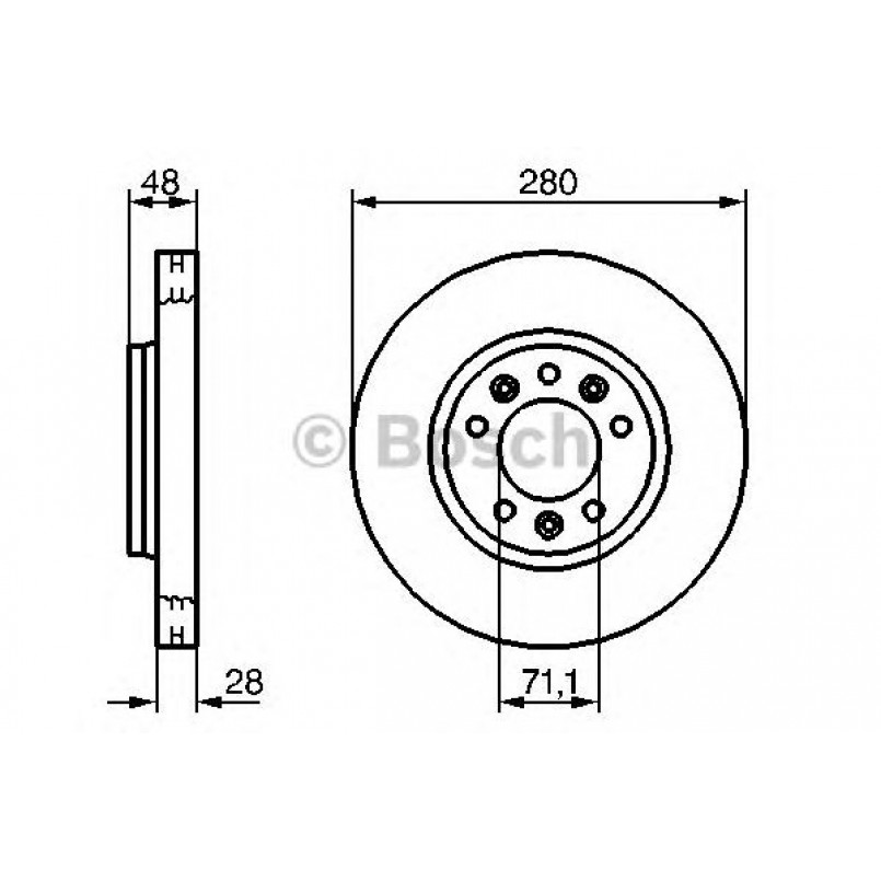 0986479266 BOSCH Гальмівний диск BD1144 — фото товара №1