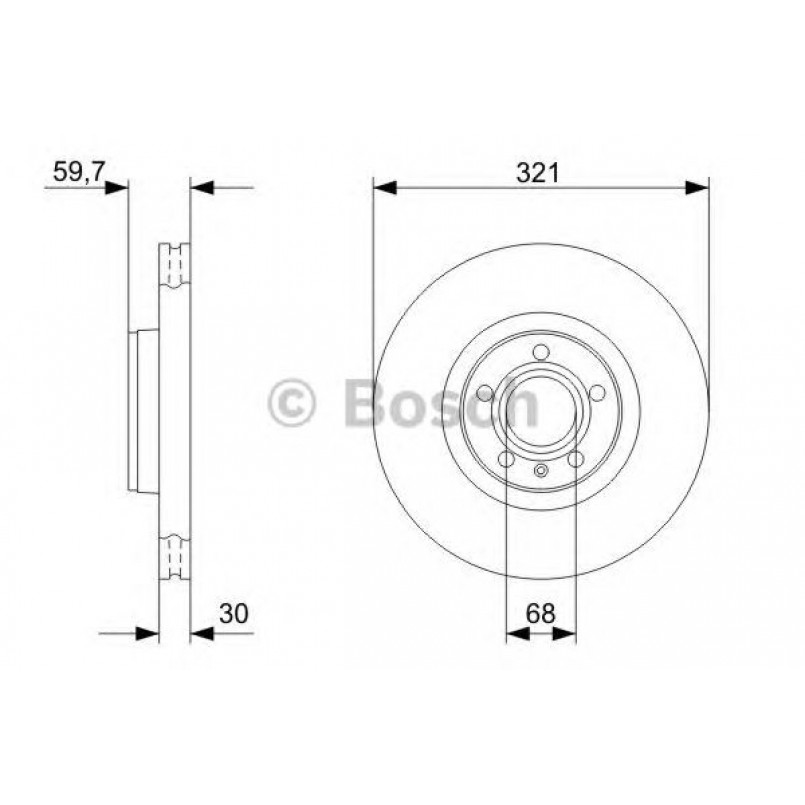 0986479300 BOSCH Гальмівний диск BD1163 — фото товара №1