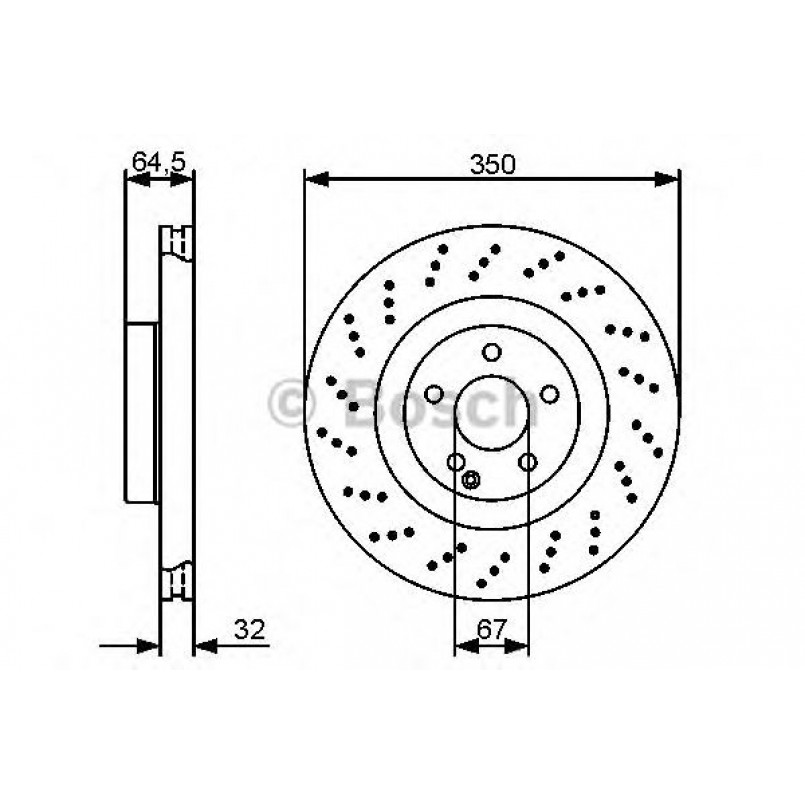 0986479412 BOSCH Гальмівний диск BD1306 — фото товара №1