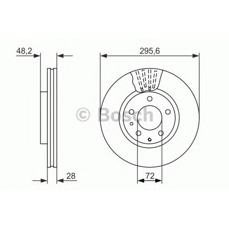 0986479758 BOSCH Гальмівний диск BD1588 — фото товара