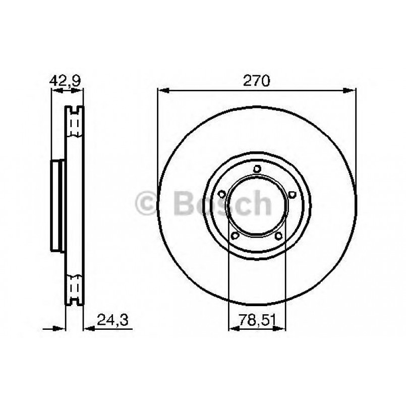 0986478166 BOSCH Гальмівний диск BD139 — фото товара №1