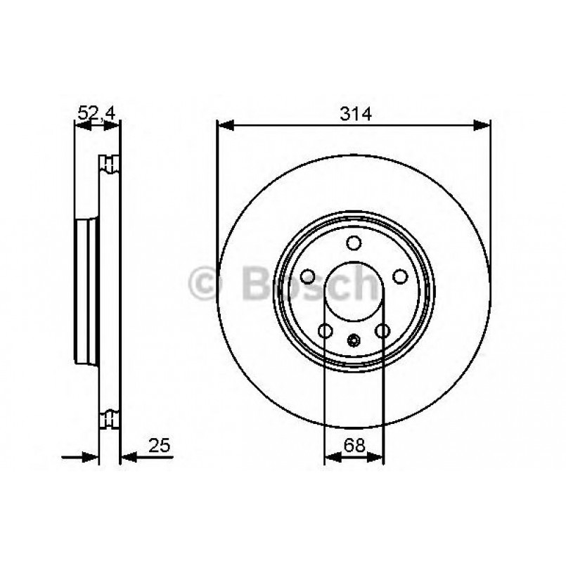0986479467 BOSCH Гальмівний диск BD1326 — фото товара №1