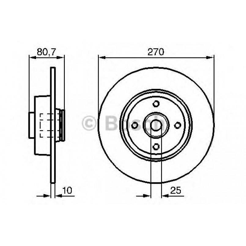 0986479274 BOSCH Гальмівний диск з підшипником BD1123 — фото товара №1
