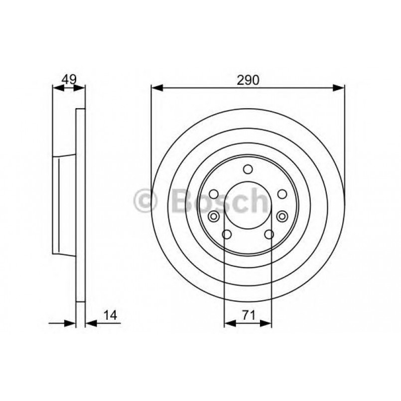 0986479379 BOSCH Гальмівний диск BD1246 — фото товара №1