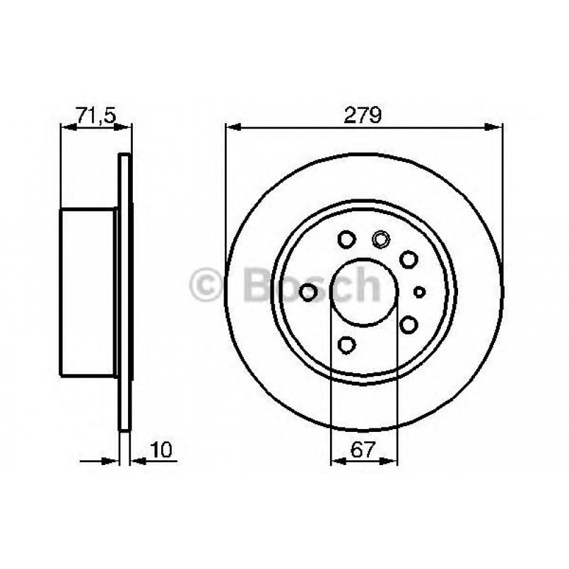 0986478199 BOSCH Гальмівний диск BD159 — фото товара