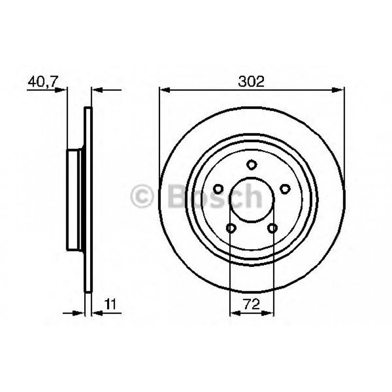 0986479233 BOSCH Гальмівний диск — фото товара №1