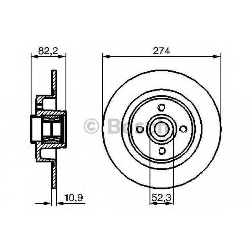 0986479277 BOSCH Гальмівний диск з підшипником BD1126 — фото товара №1