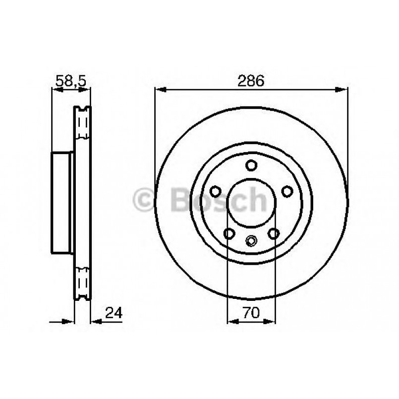 0986478594 BOSCH Гальмівний диск BD514 — фото товара