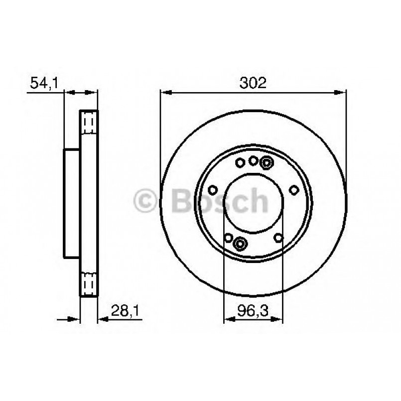 0986479230 BOSCH Гальмівний диск BD1096 — фото товара №1